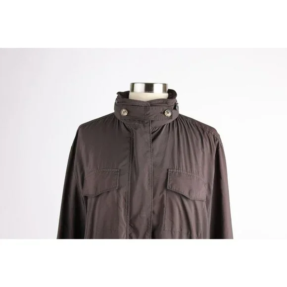 Loro Piana Cashmere Lined Women’s Traveller Parka Jacket SZ 46 Brown